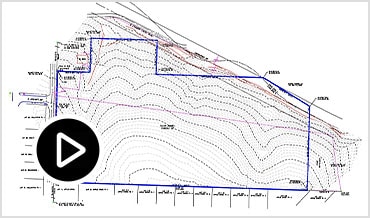 Video: Silent screencast of wireframe being overlaid on data points from survey